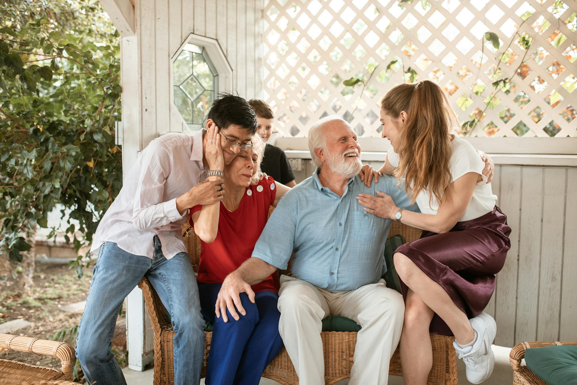 Family sharing a moment together